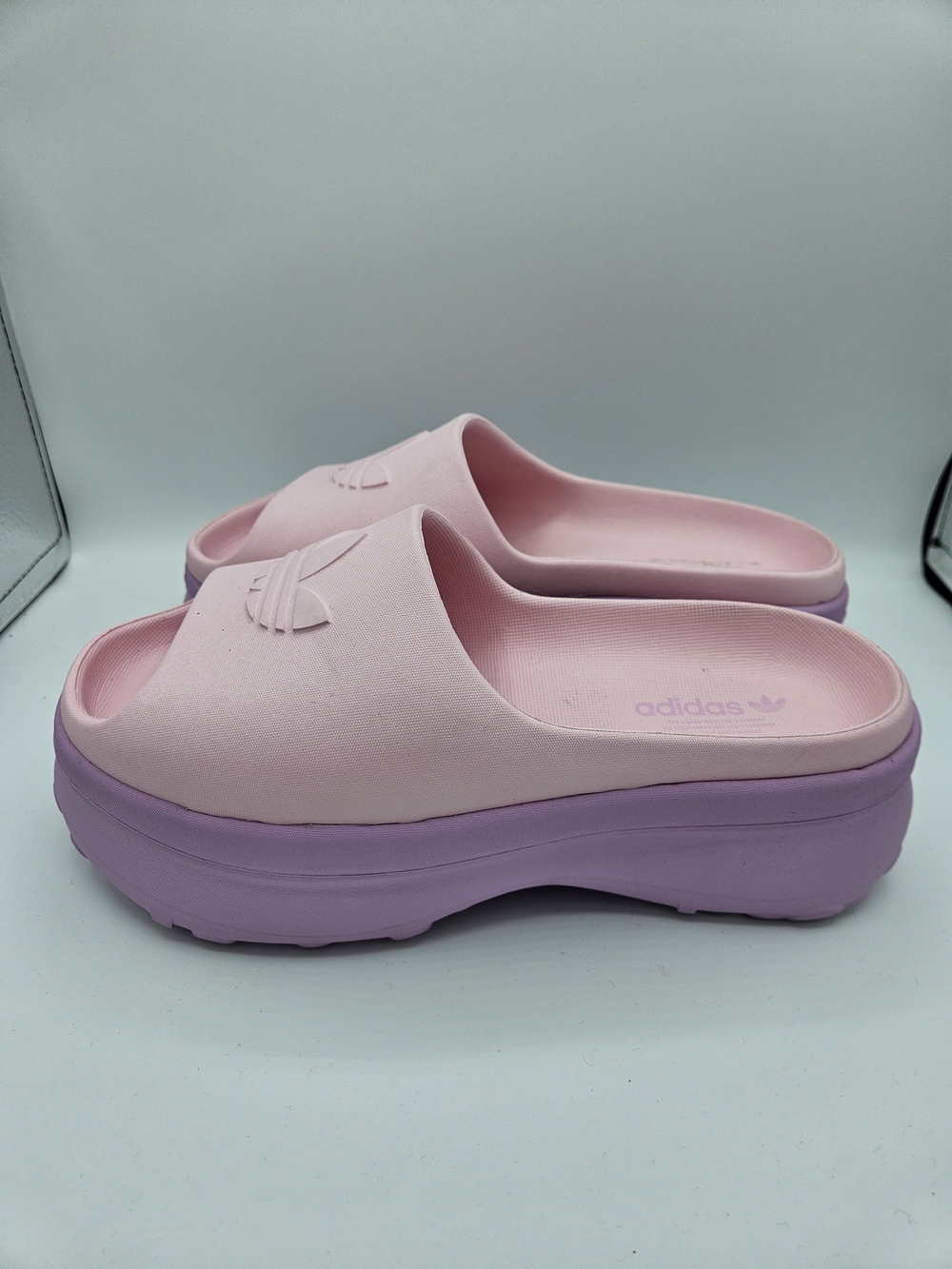 Adidas Adifom Women’s Pink/ Purple Platform Slide Sandals
